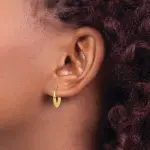 10K Yellow Gold Hollow Hoop Earrings